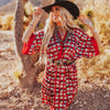 Kimono Robe - Red Concho