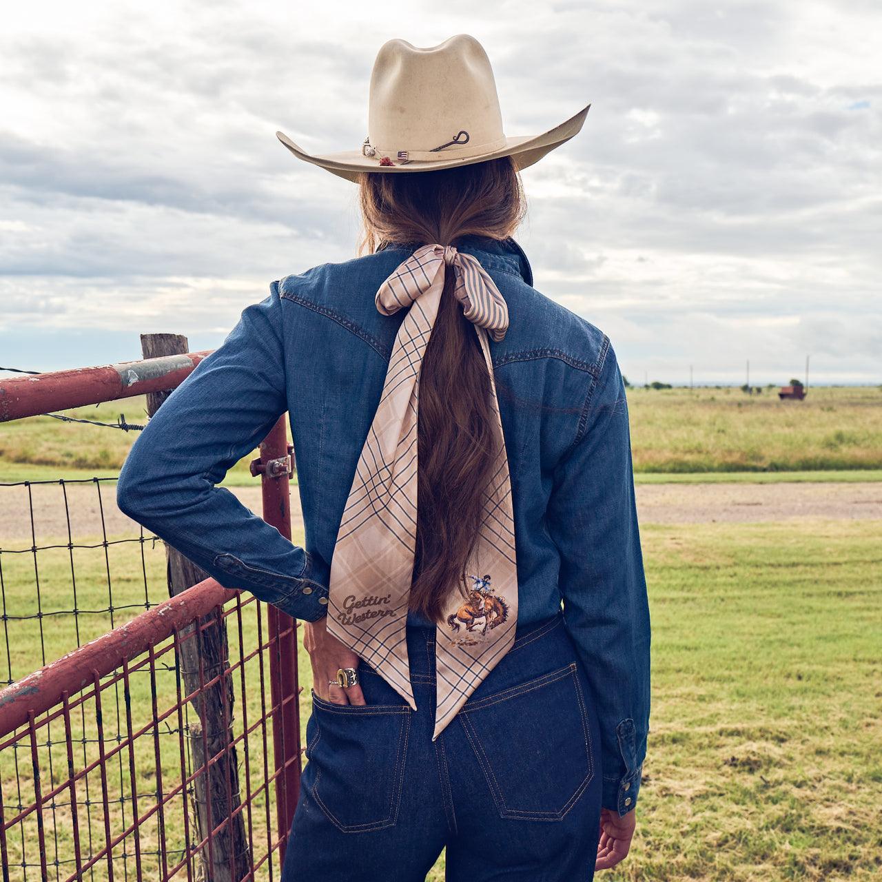 Boli™ - Gettin' Western - Tan & Blue Plaid