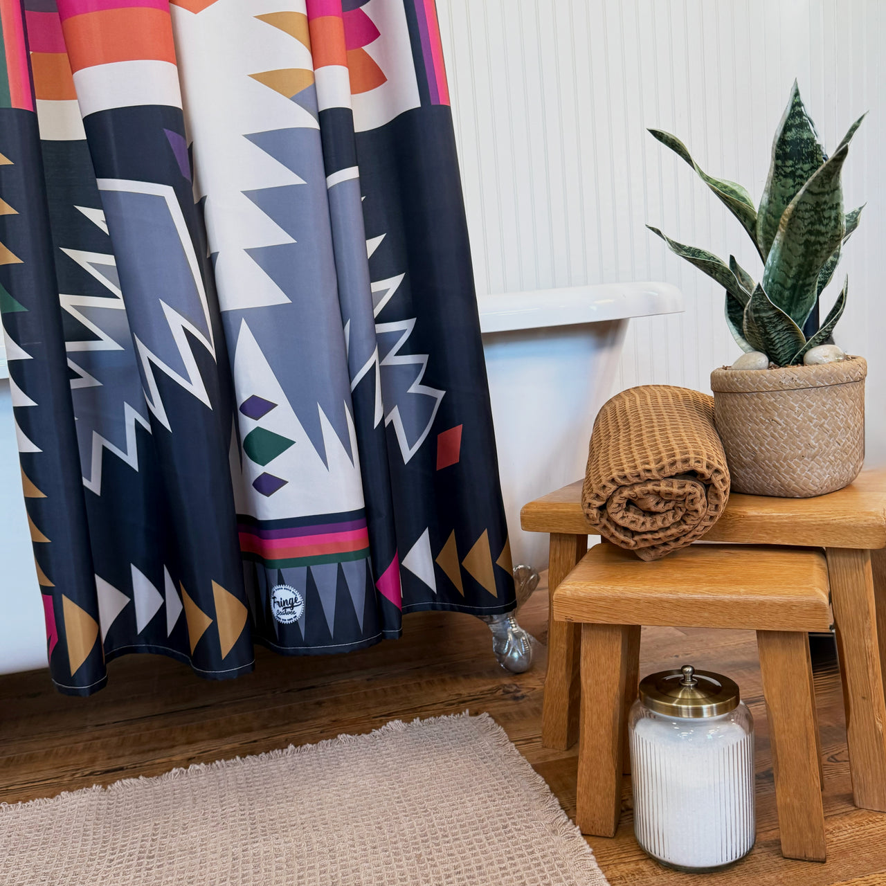 Shower Curtain - Cross Me Black