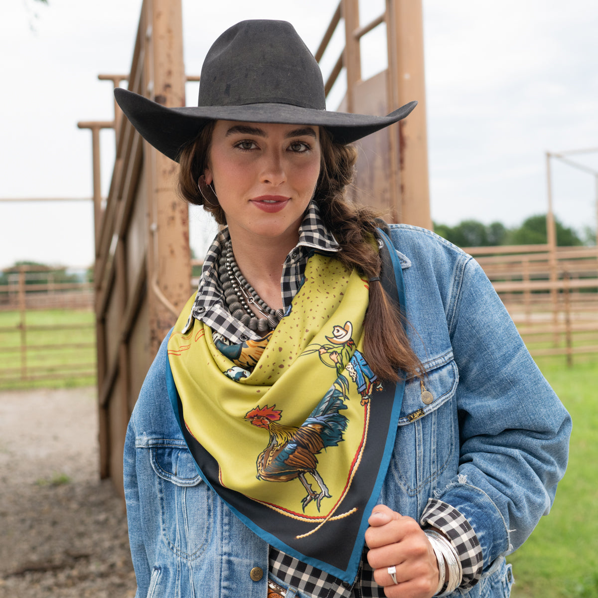 小物 GALLO border archive scarf muffler y2k Cavalry scarf archives design GALLO border archive scarf muffler