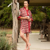 Kimono Robe - Red Concho