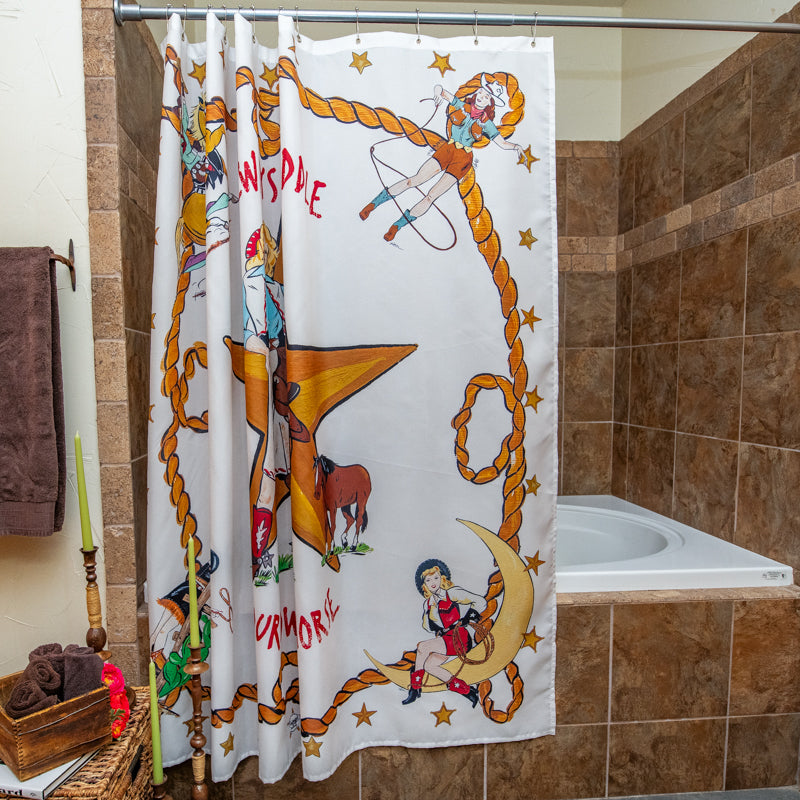 Fringe Shower Curtain - Always Saddle Your Own Horse