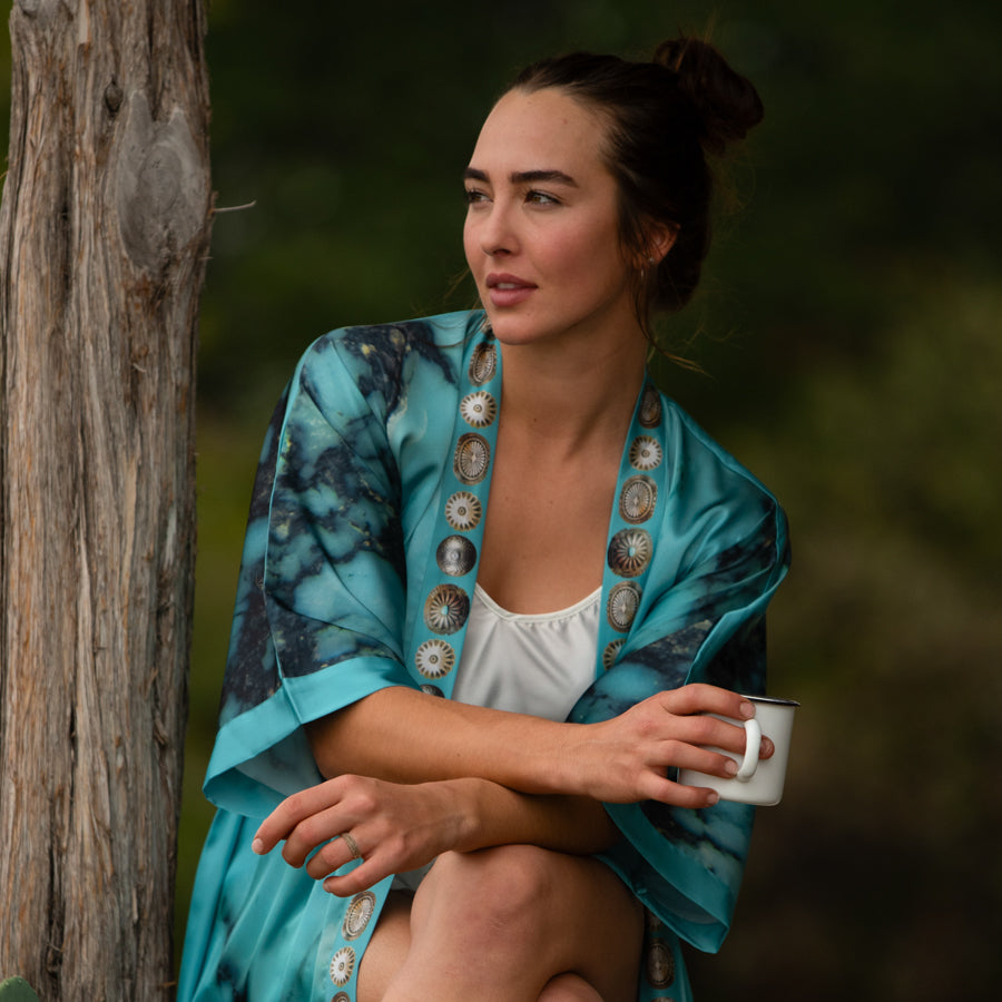 Kimono Robe - Kingman Turquoise