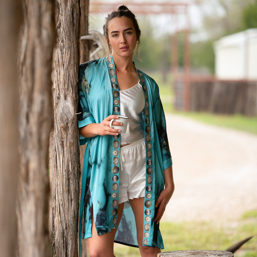 Kimono Robe - Kingman Turquoise