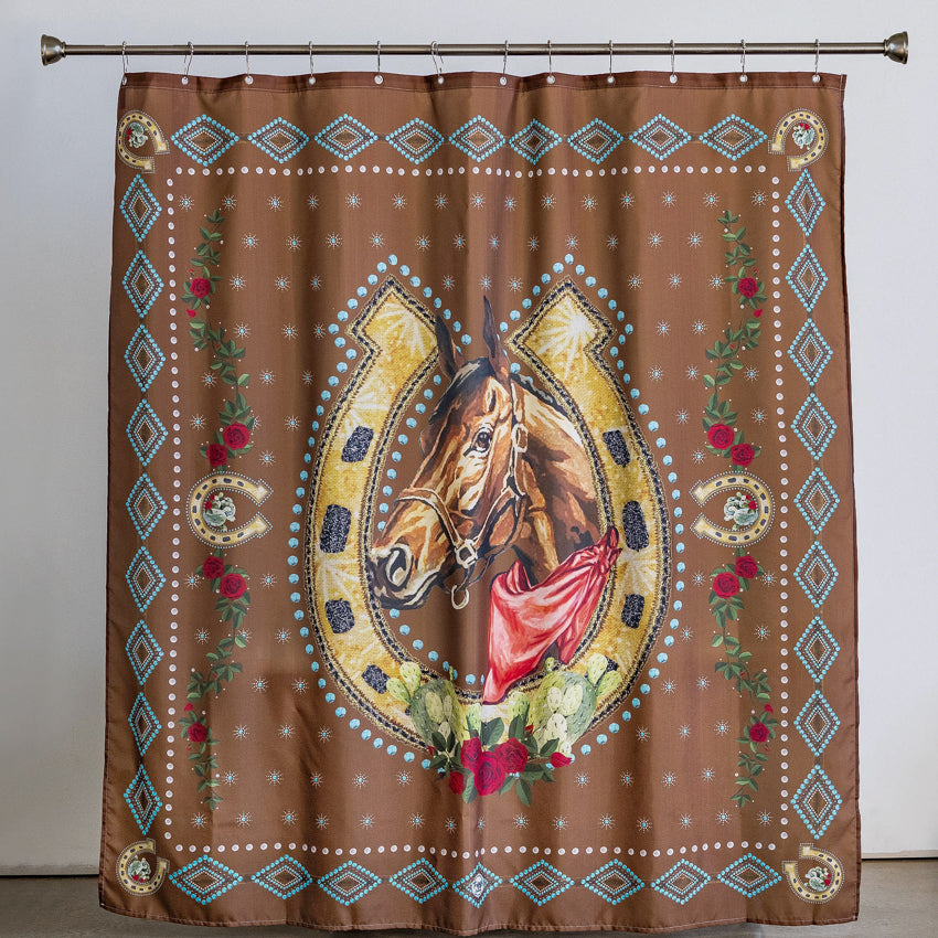 Fringe Shower Curtain - Hold Your Horses