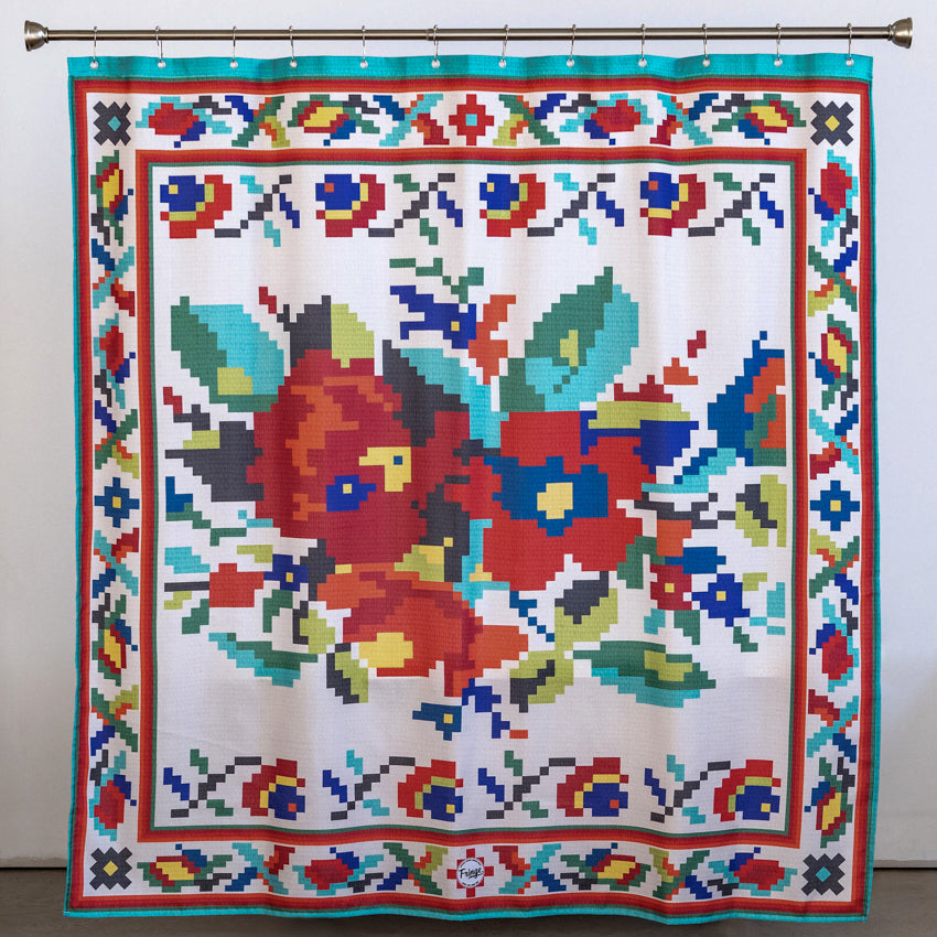 Shower Curtain - CrossStitch
