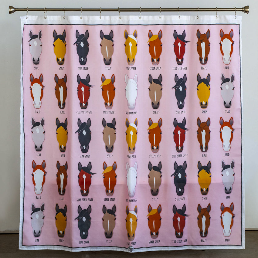 Shower Curtain - Markings - Pink