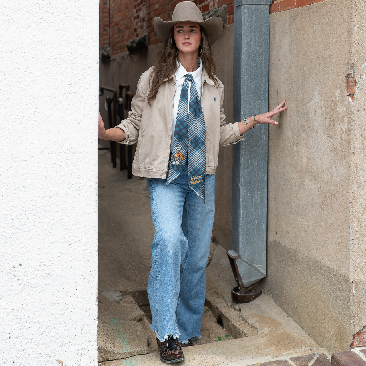Boli™ - Gettin' Western -Navy Plaid
