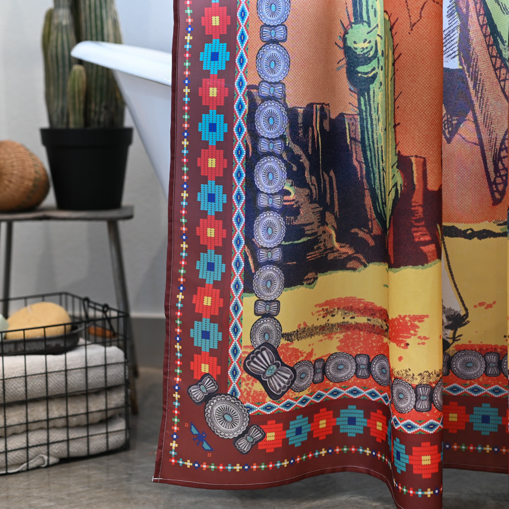 Fringe Shower Curtain - Ranger Brown