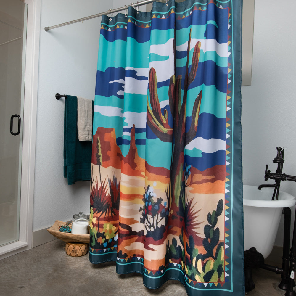 Painted Shower Curtain