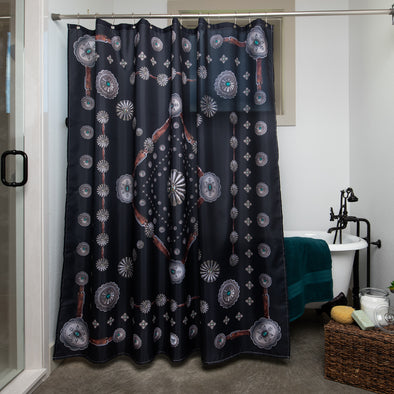 Fringe Shower Curtain - Flagstaff Black