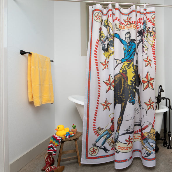 Fringe Shower Curtain - Star of the West