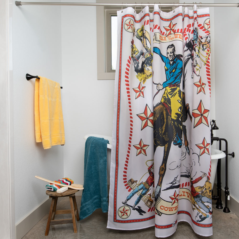 Fringe Shower Curtain - Star of the West
