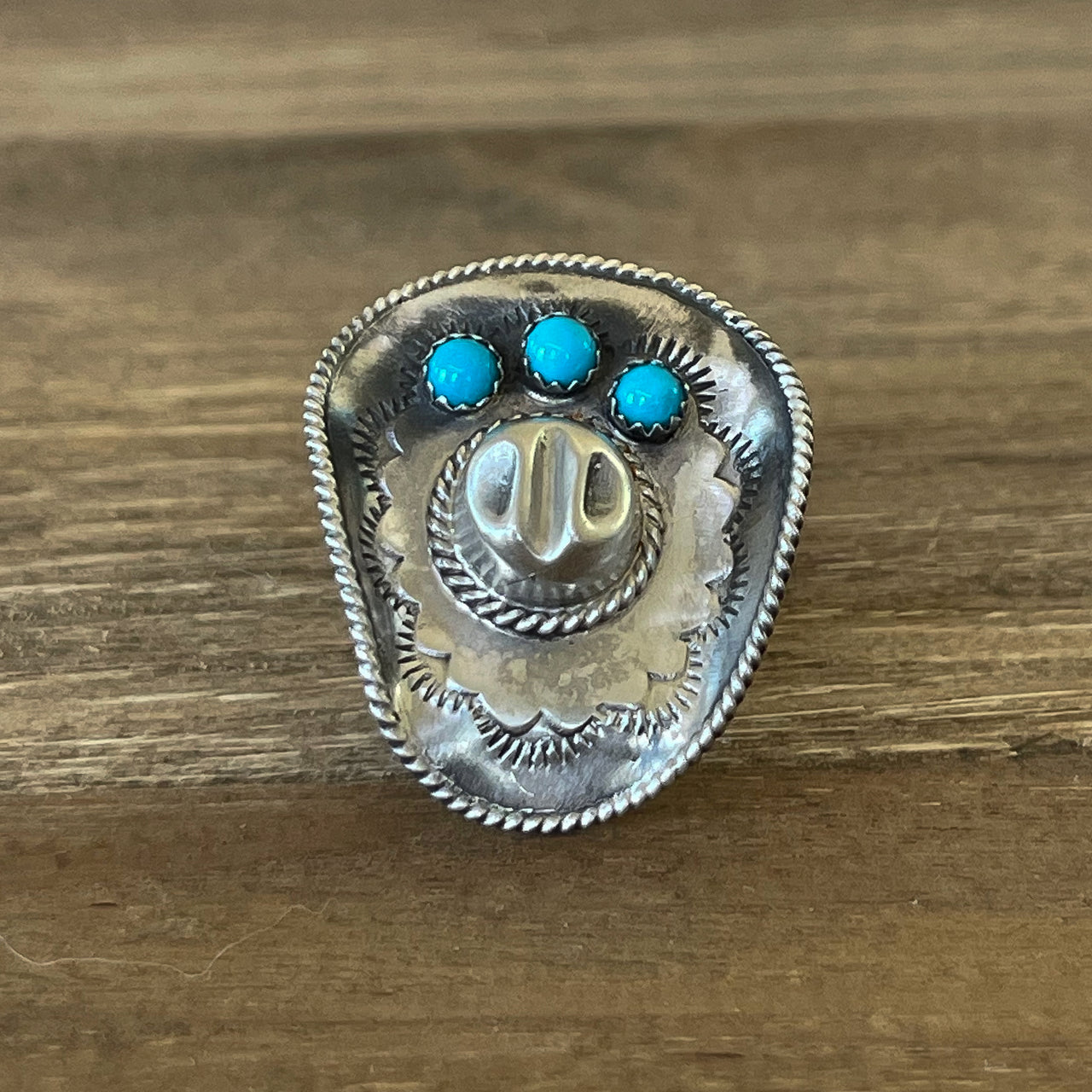 Slide - Cowboy Hat with Turquoise