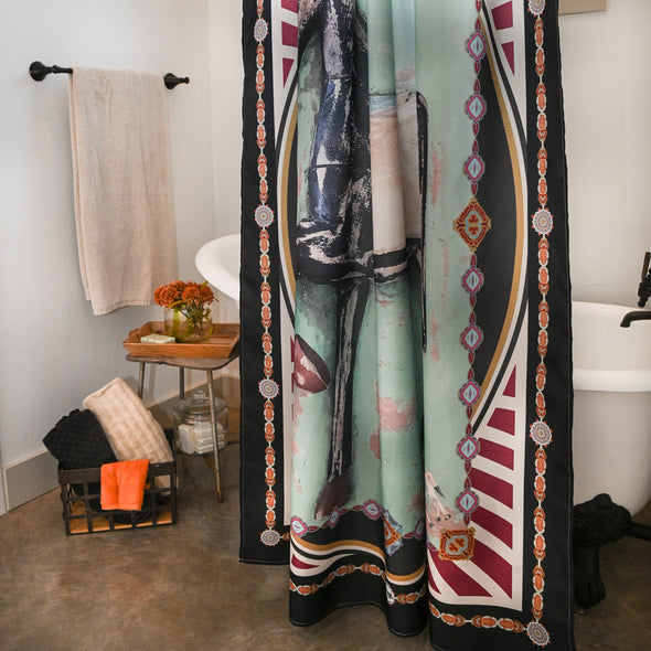 Fringe Shower Curtain - Long Trot
