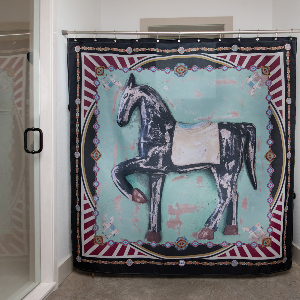 Fringe Shower Curtain - Long Trot