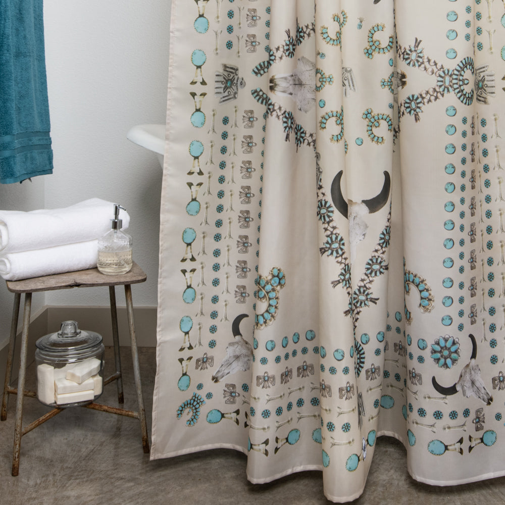 Fringe Shower Curtain - Squash Blossomed